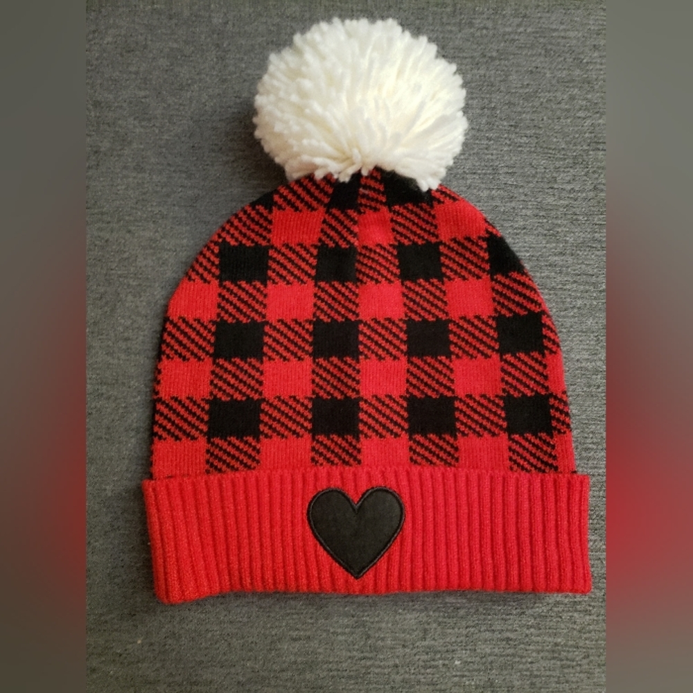 Valentine's Buffalo Plaid Beanie